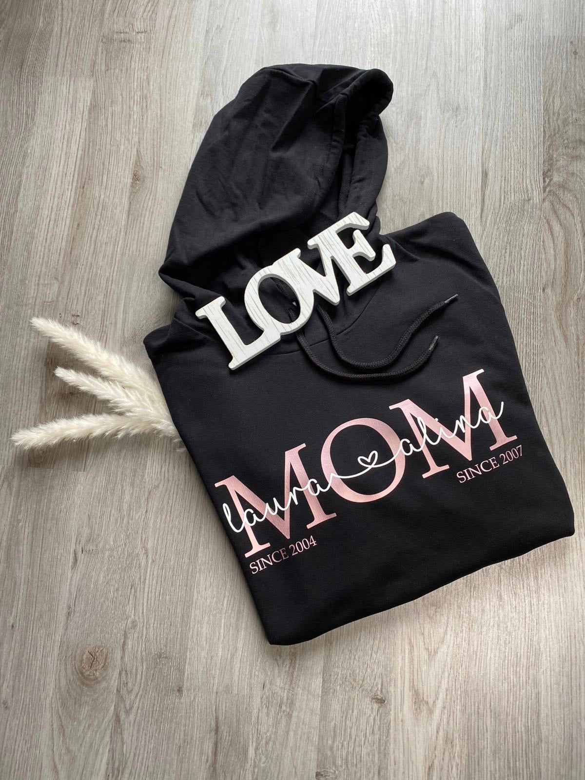 Mama Hoodie | Mom Hoodie Kindernamen | personalisiertes Muttertagsgeschenk | personalisierter Mom Hoodie | MOM Hoodie