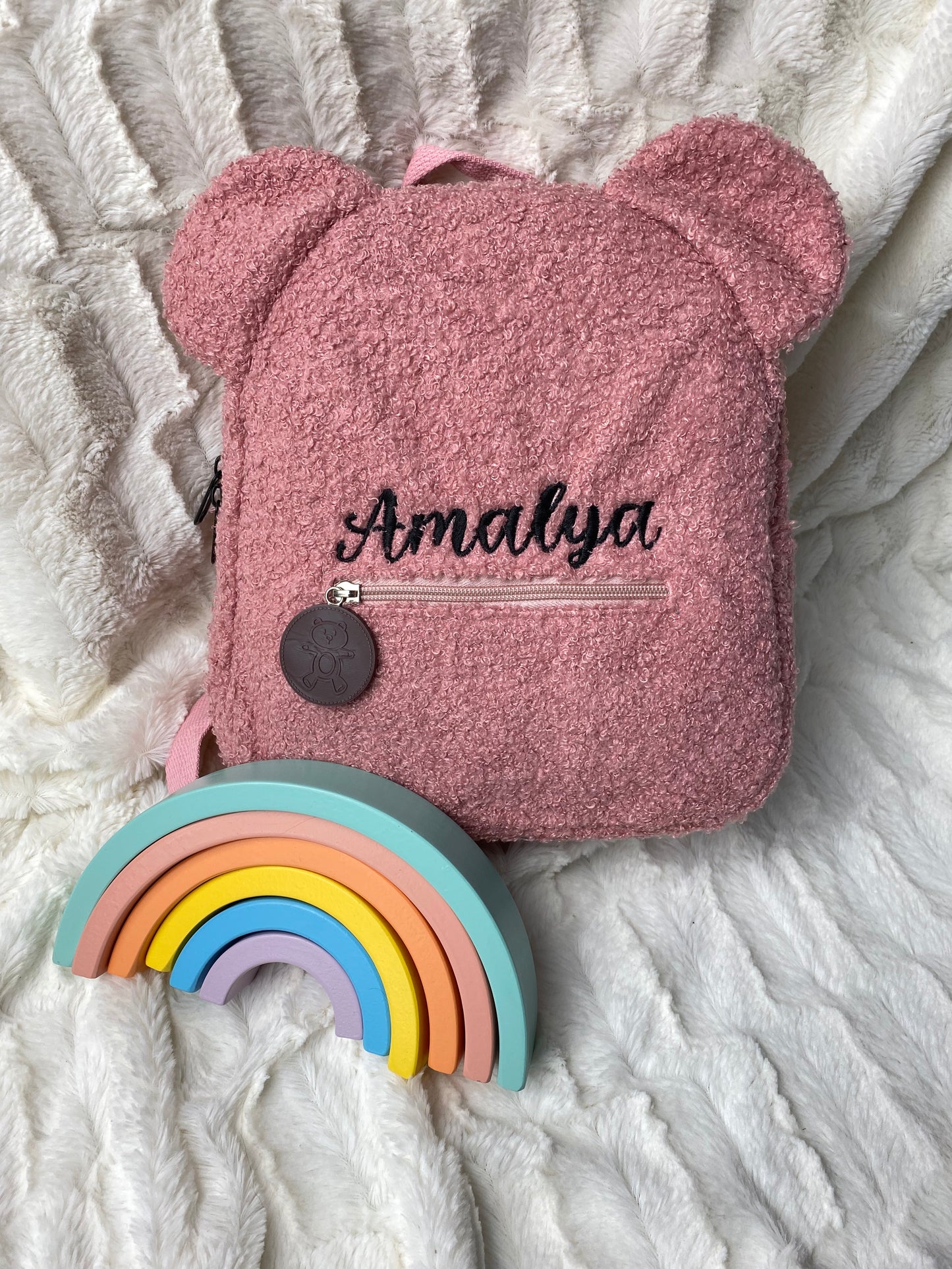 Kinder Rucksack | mit Name | Teddyrucksack | Teddyohren | personalisiert | Gesckenk | Kita | Kindergarten | Baby | Krippe | Geburt | Sport