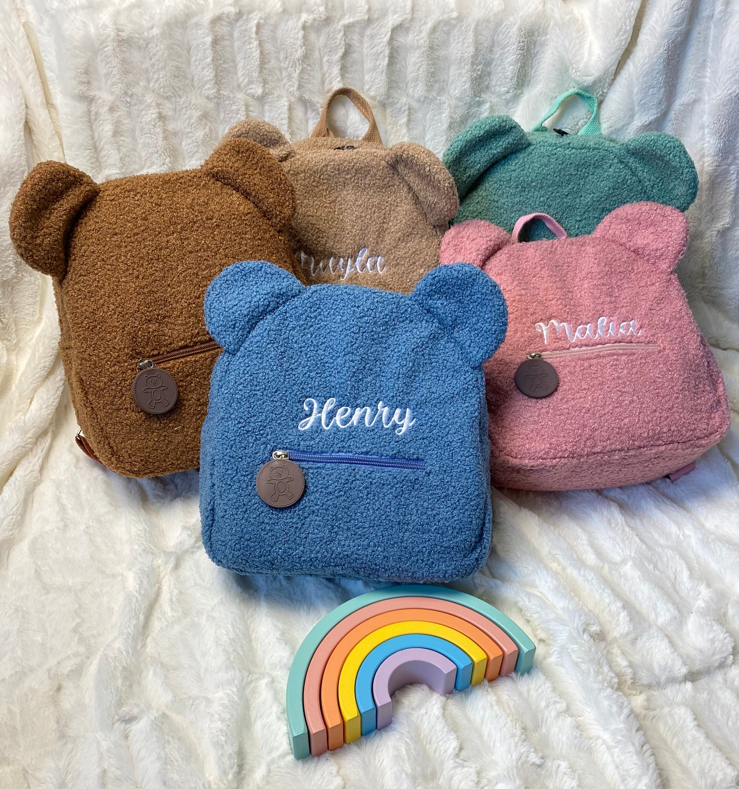 Kinder Rucksack | mit Name | Teddyrucksack | Teddyohren | personalisiert | Gesckenk | Kita | Kindergarten | Baby | Krippe | Geburt | Sport