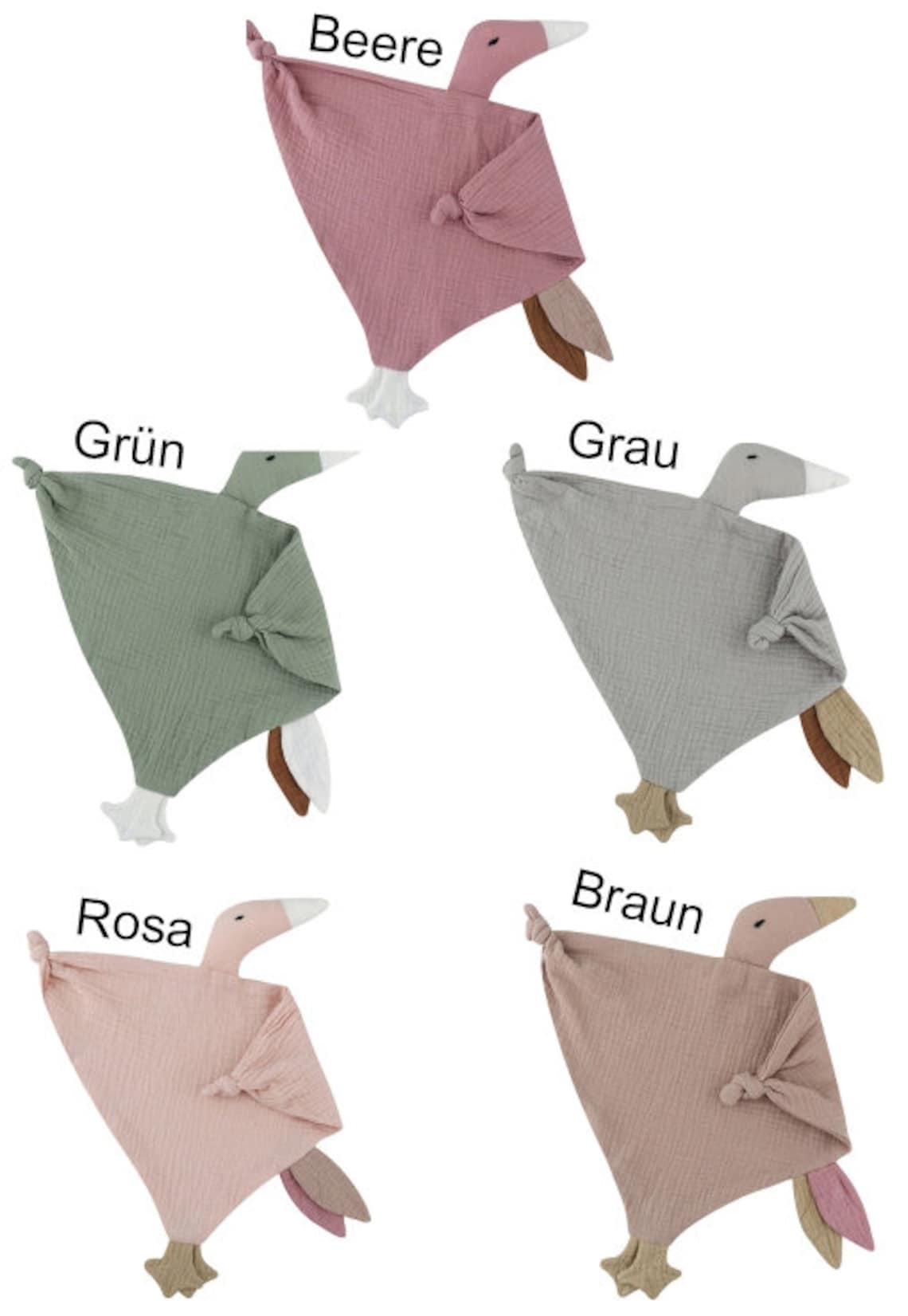 Schnuffeltuch mit Namen | Schmusetuch | Schnuffelgans | Baby | Geburtsgeschenk | Schnuffeltuch | personalisert | gestickt | Embroidered