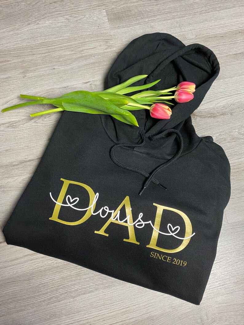 Papa Hoodie | Dad Hoodie Kindernamen | personalisiertes Vatertagsgeschenk | personalisierter Dad Hoodie | DAD Hoodie