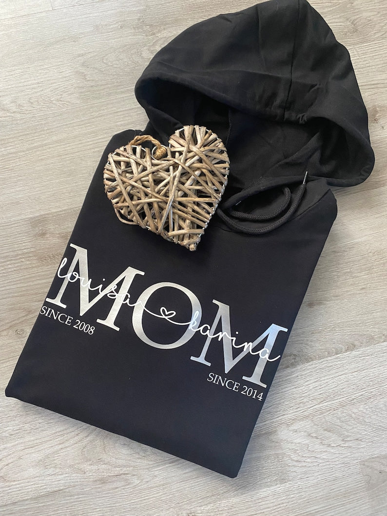 Mama Hoodie | Mom Hoodie Kindernamen | personalisiertes Muttertagsgeschenk | personalisierter Mom Hoodie | MOM Hoodie
