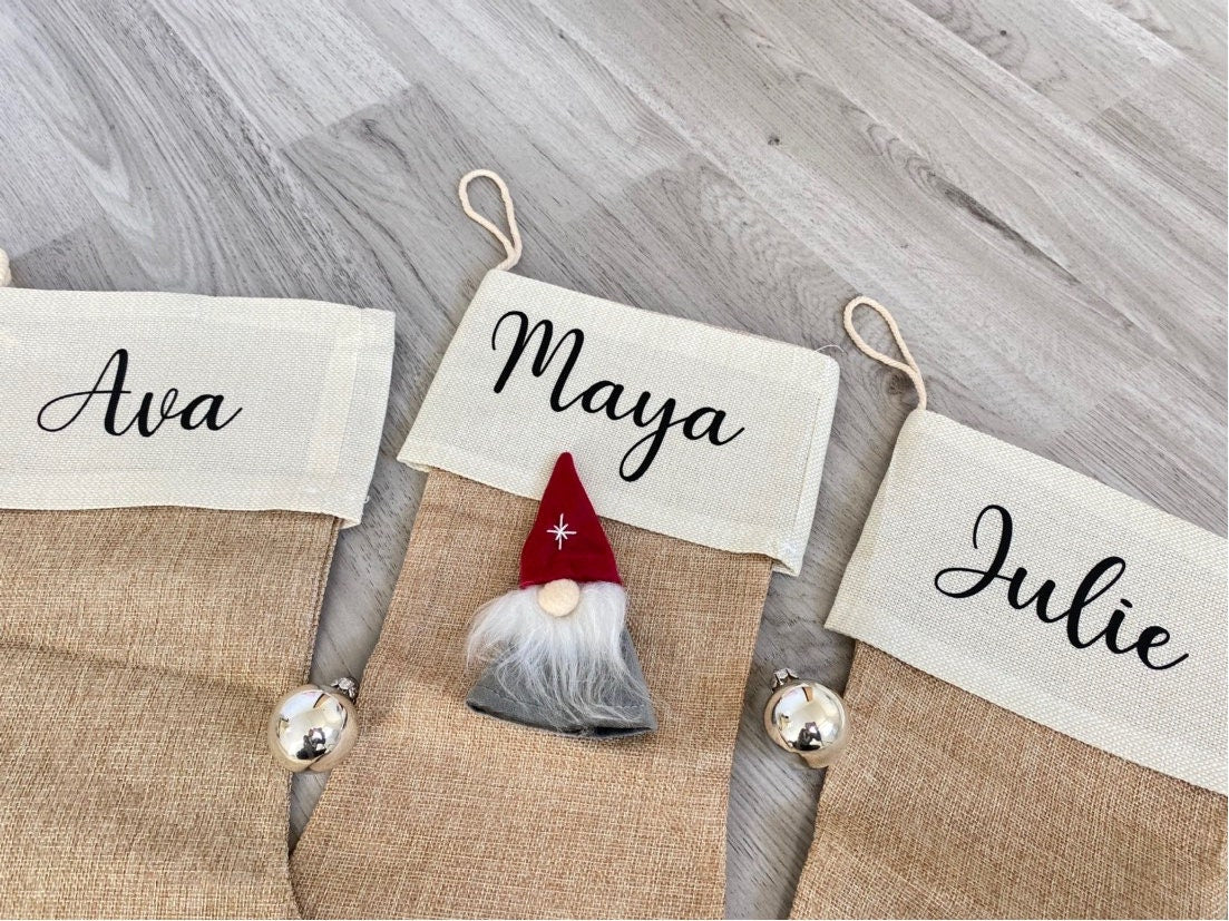 Personalisierte Nikolausstiefel | Nikolaussocke für Kinder mit Namen | Nikolaus