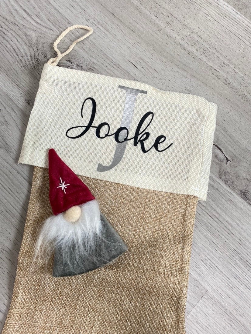 Personalisierte Nikolausstiefel | Nikolaussocke für Kinder mit Namen | Nikolaus