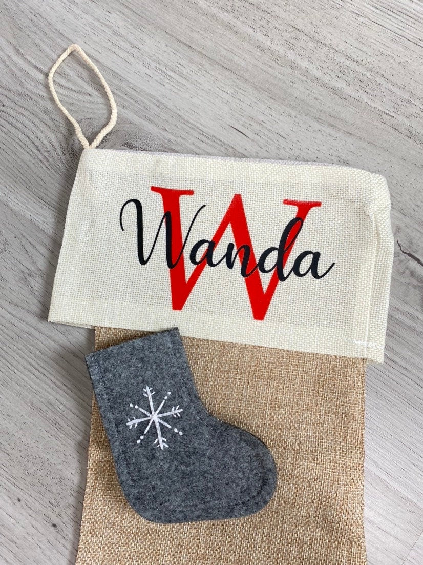 Personalisierte Nikolausstiefel | Nikolaussocke für Kinder mit Namen | Nikolaus