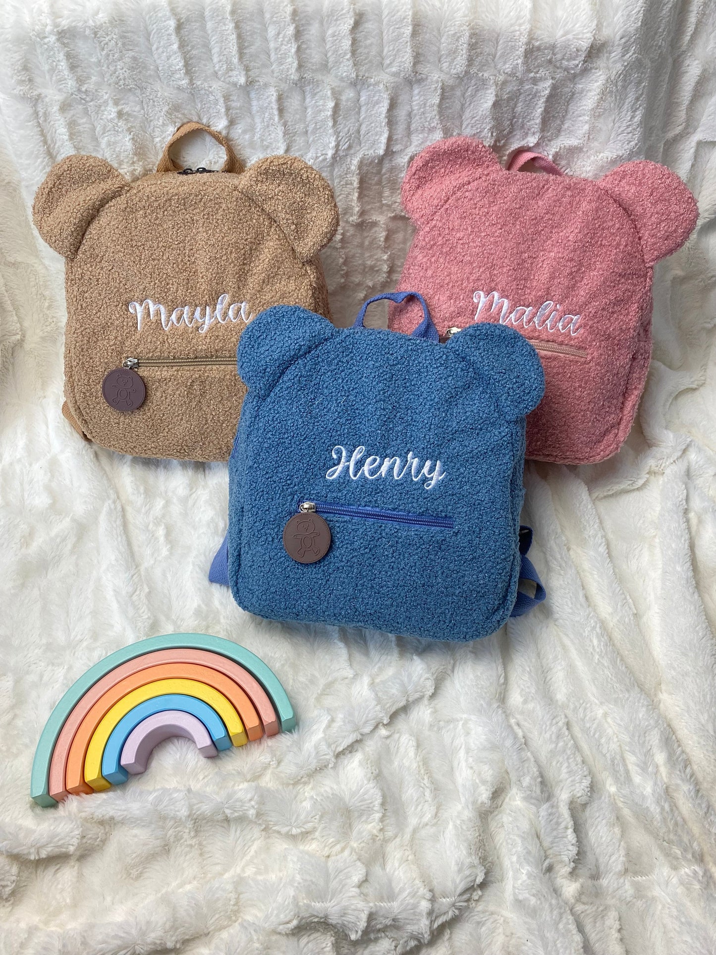 Kinder Rucksack | mit Name | Teddyrucksack | Teddyohren | personalisiert | Gesckenk | Kita | Kindergarten | Baby | Krippe | Geburt | Sport
