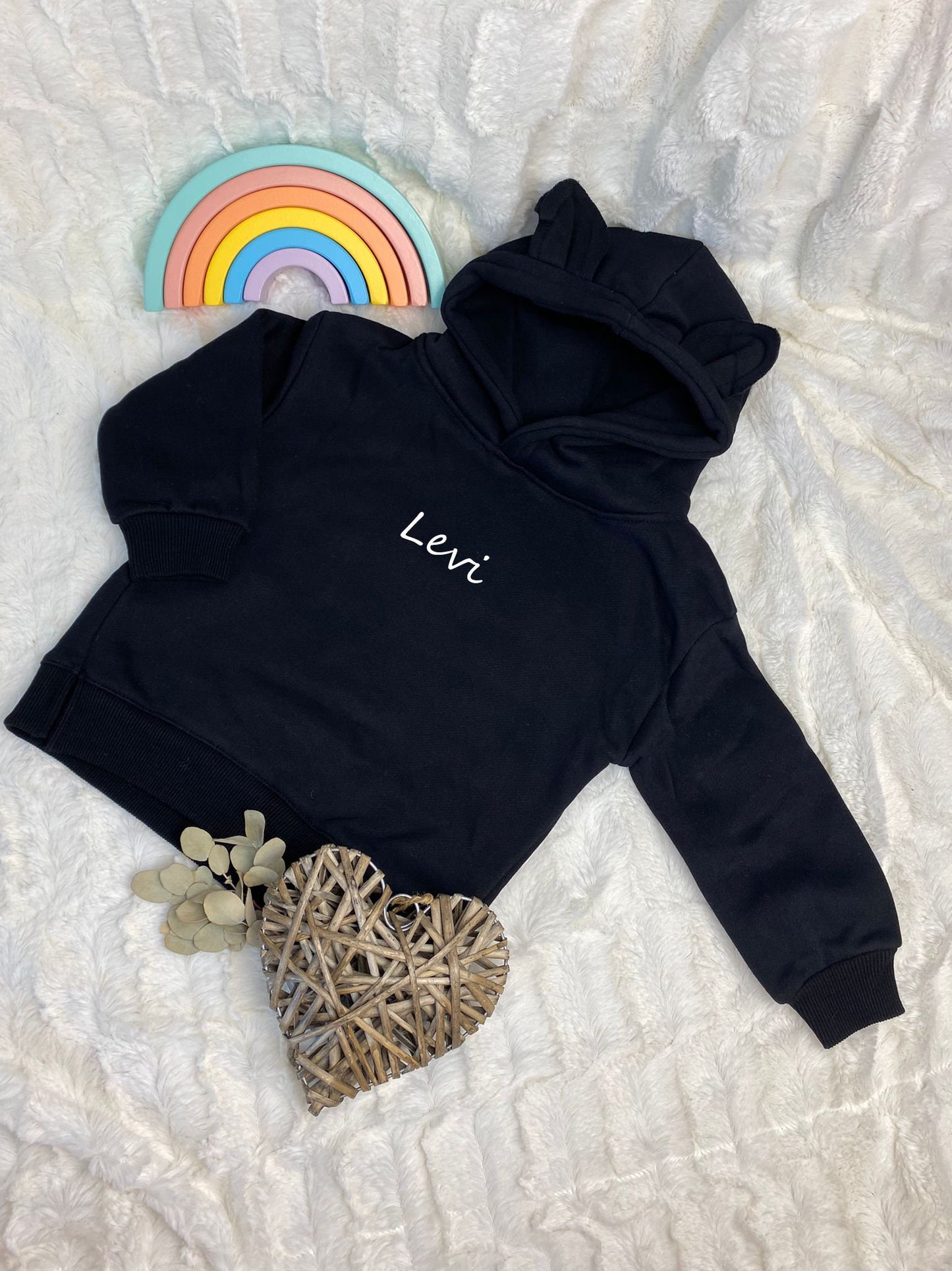 Kinder Hoodie | Kindernamen | Geburtstag | Geschenk | Weihnachten | Partnerlook | personalisiert | Hasenohr | Kuschel Hoodie