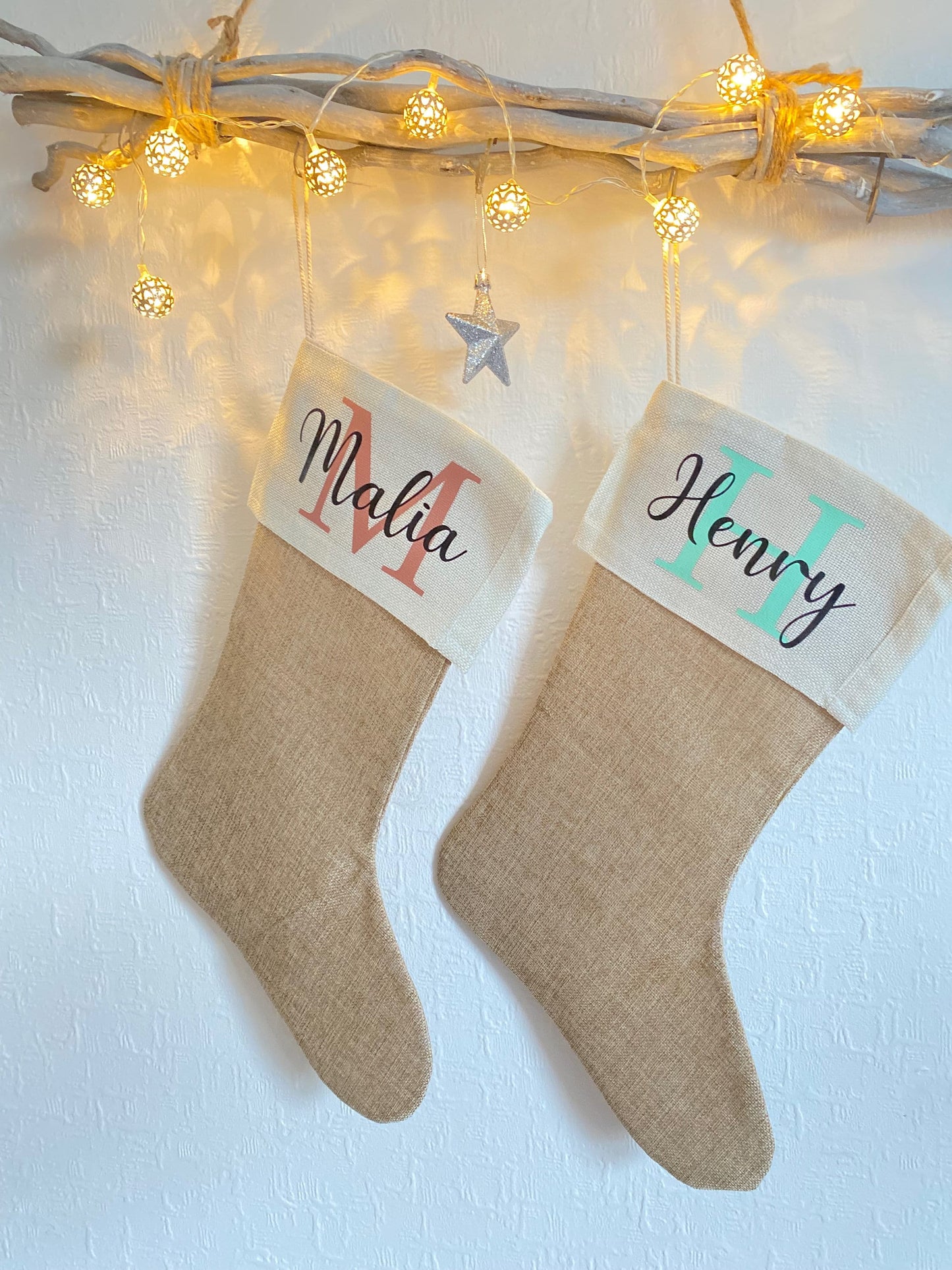 Personalisierte Nikolausstiefel | Nikolaussocke für Kinder mit Namen | Nikolaus