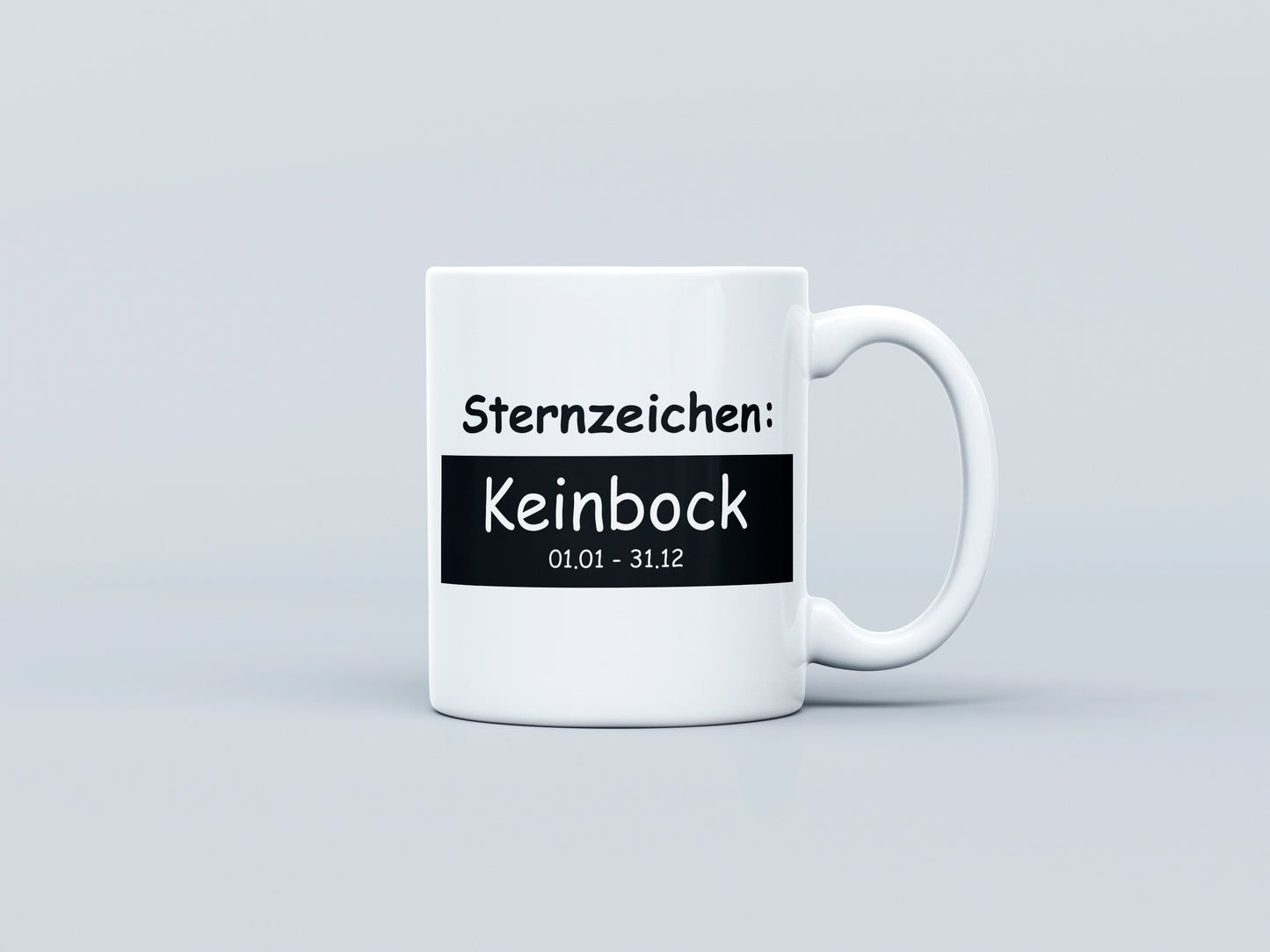 Tasse mit Sternzeichen: "Keinbock"