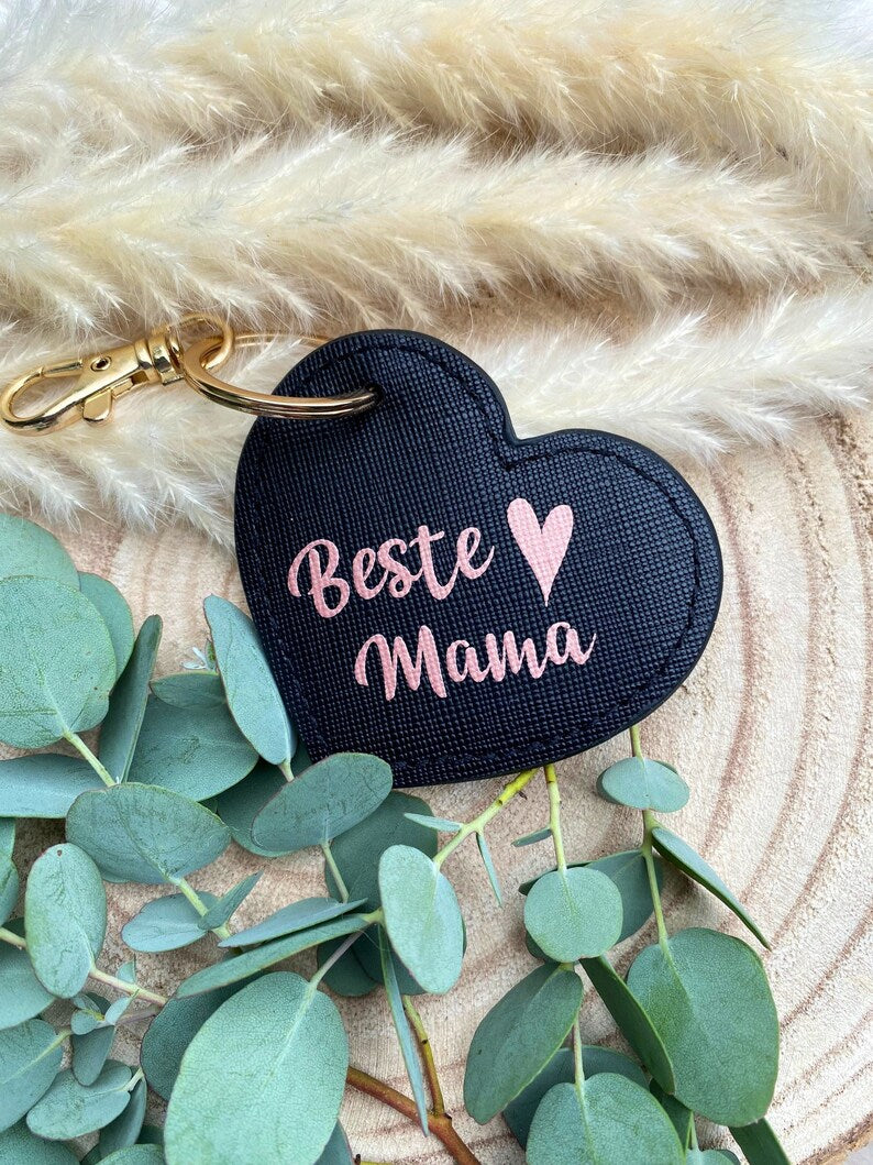 Personalisierter Anhänger | Herzschlüssenanhänger | personalisiert | Anhänger | Herz | Beste Mama | Beste Oma | Best Mom | Baby | Geschenk