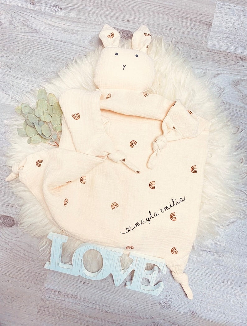 Schnuffeltuch | Schmusetuch | Schnuffelhase | Newborn | Geburtsgeschenk | Hase | Kuscheltuch | Schnuffeltuch mit Namen | personalisert