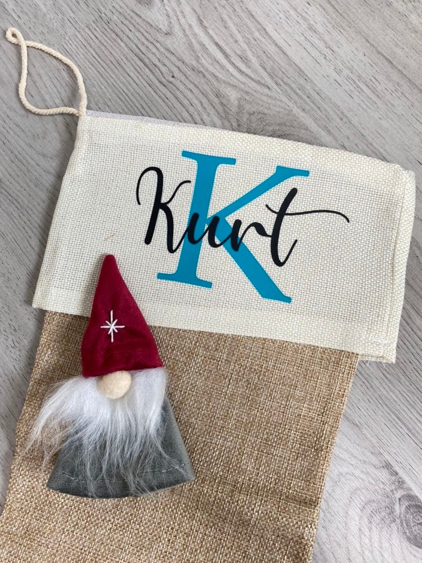 Personalisierte Nikolausstiefel | Nikolaussocke für Kinder mit Namen | Nikolaus