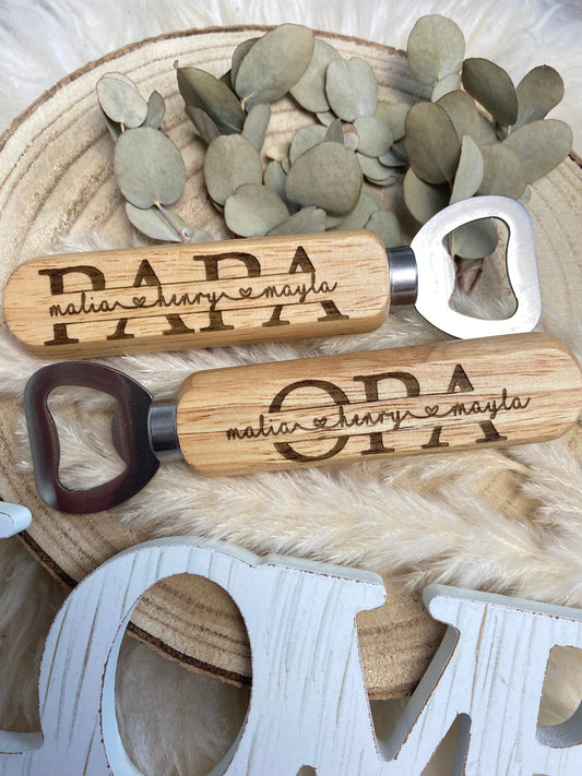 Bieröffner | personalisiert | Flaschenöffner | personalisierter Flaschenöffner | mit Wunschgravur | Männer | Papa | Opa | Geschenk | Geburt