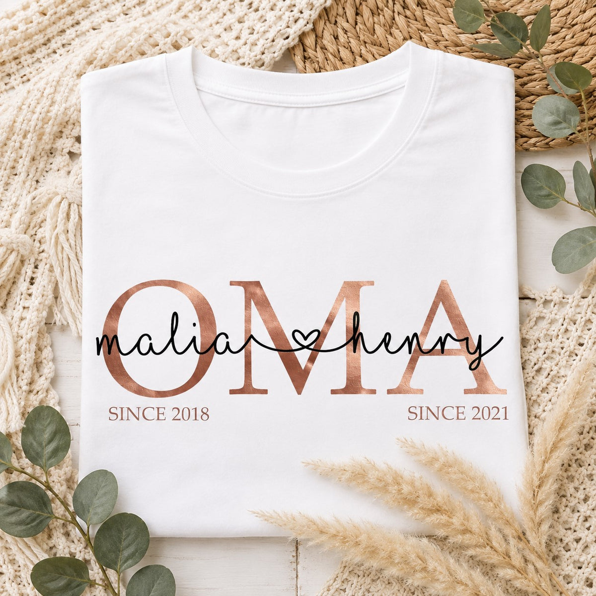 Oma T-Shirt | Oma Shirt Kindernamen | personalisiertes Muttertagsgeschenk | personalisiertes Oma T-Shirt | Oma Statementshirt | Oma Shirt