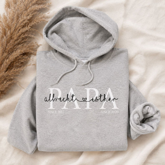 Papa Hoodie | Dad Hoodie Kindernamen | personalisiertes Vatertagsgeschenk | personalisierter Dad Hoodie | DAD Hoodie